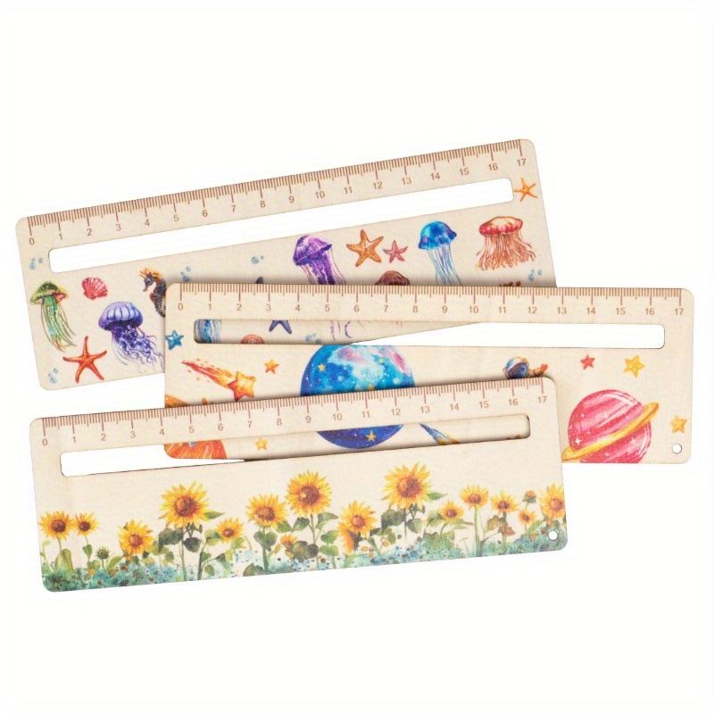 Woodworking School - Attractive Wooden Ruler Straight 2D 6
