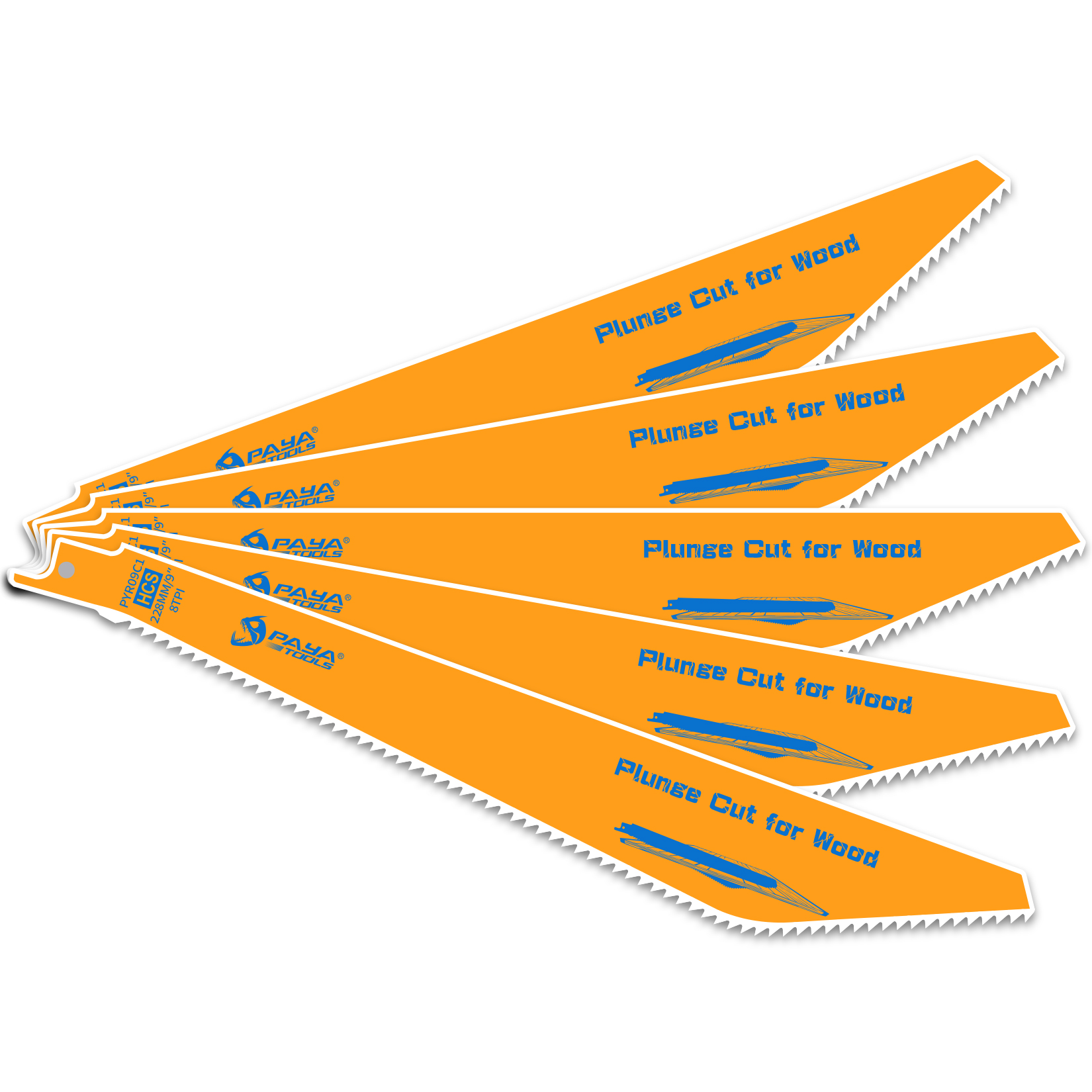 Woodworking Industries - PAYA 5-PACK 9 Inch 8TPI Reciprocating