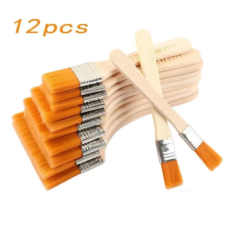 Woodworking School - 12Pcs/Set Memory Nylon Paint Brushes Sets