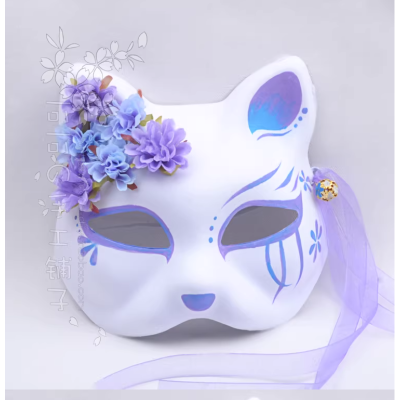 Woodworking Mask - Antique Hanfu Fox Cat Mask Hand