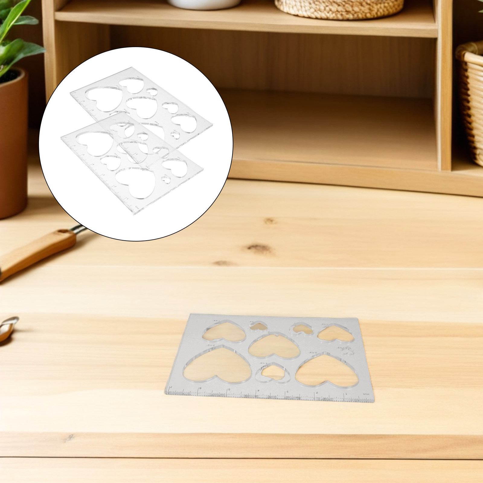 Woodworking Router - 2Pcs Multi-Function Acrylic Router Templates Clear