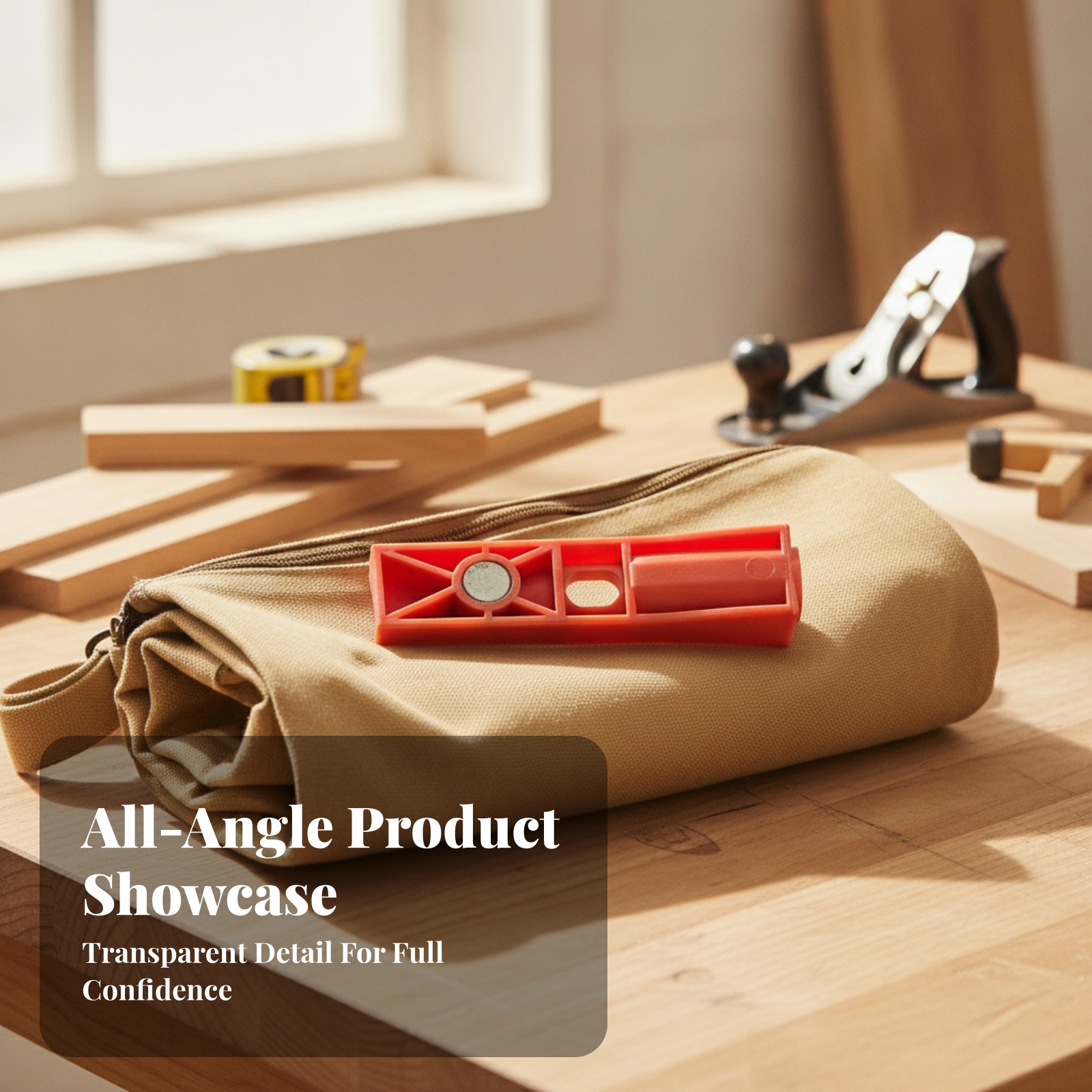 Woodworking Jig - Woodworking Hole Marking Jig Red Plastic