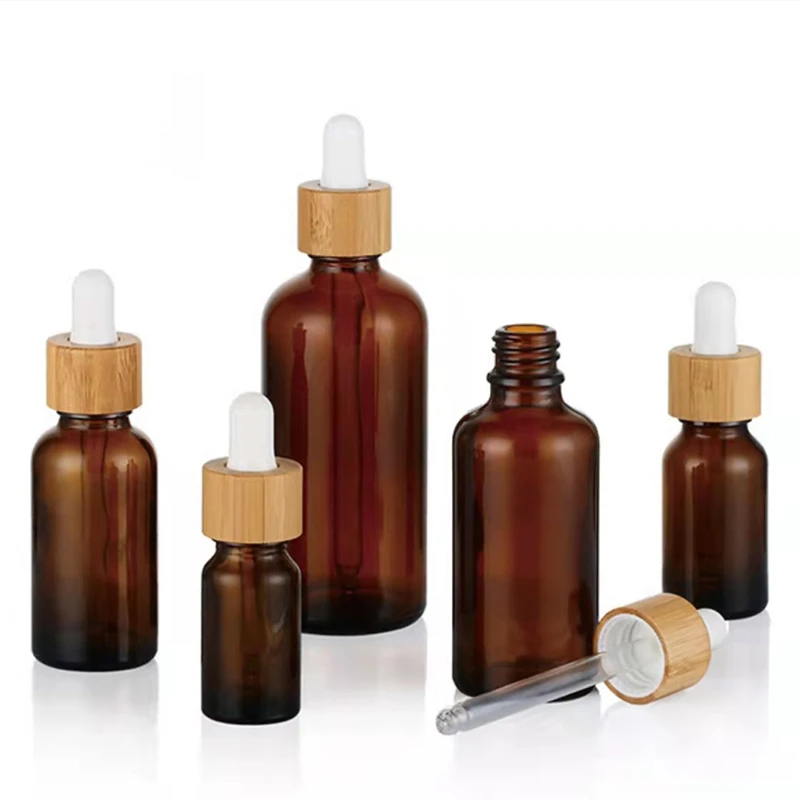 Woodworking Mask - 5ml-100ml Dropper Bottle Bamboo Wood Lid