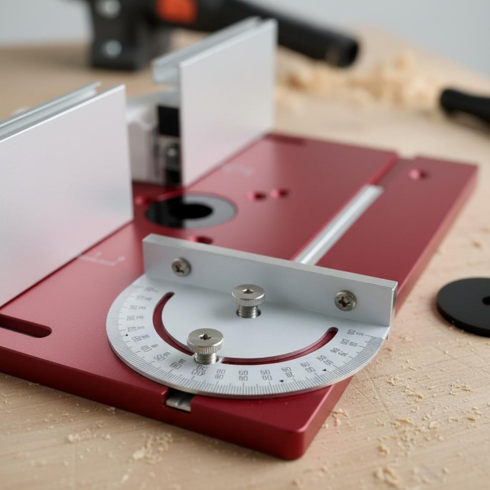 Woodworking Router - Aluminum Router Flip Plate Precise Scale