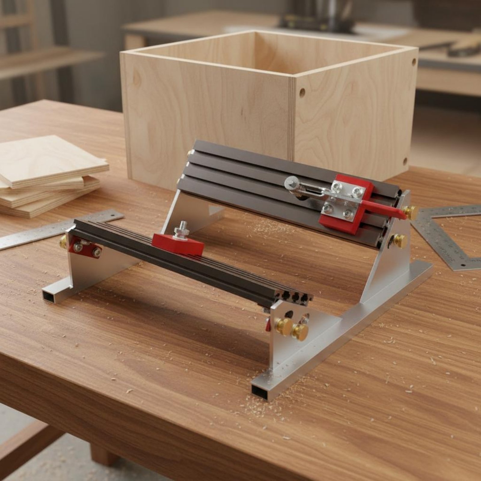 Woodworking Jig - Drawer Positioner Jig Adjustable Size Drawer