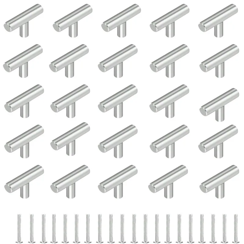 Woodworking Overalls - 20 Pack Cabinet Knobs Matte Stainless