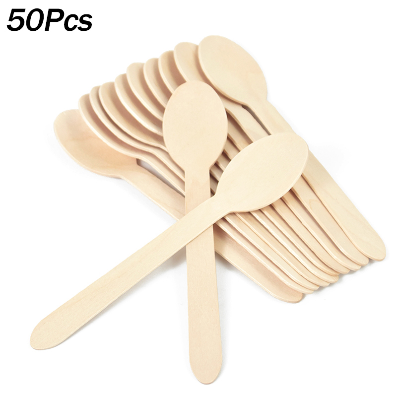 50Pcs Disposable Wooden Spoon  - Woodworking School recensione e prezzo