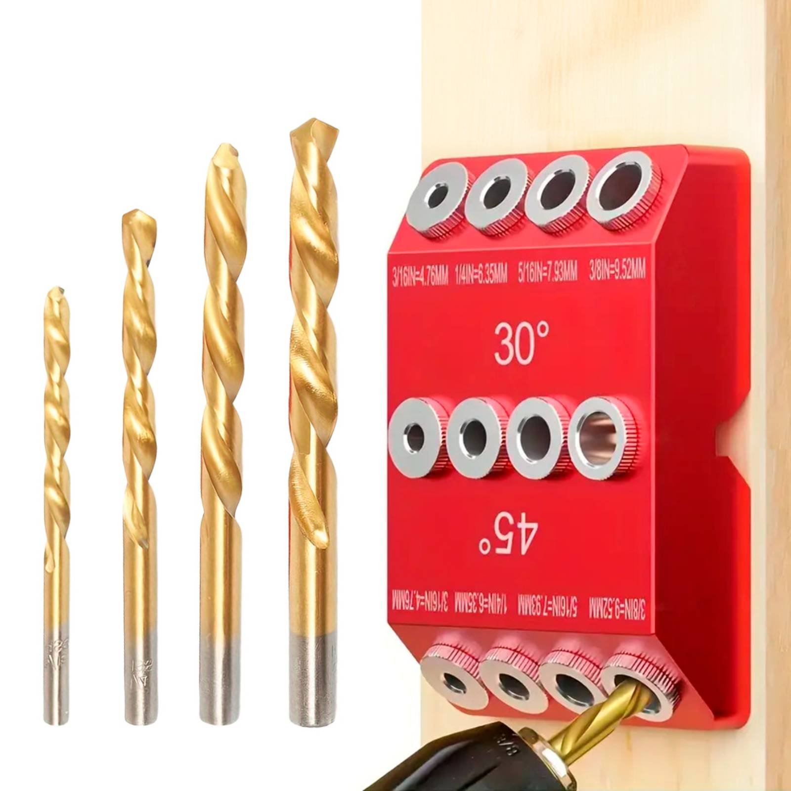 30 45 Degree Drill Guide Alumi - Woodworking Jig recensione e prezzo