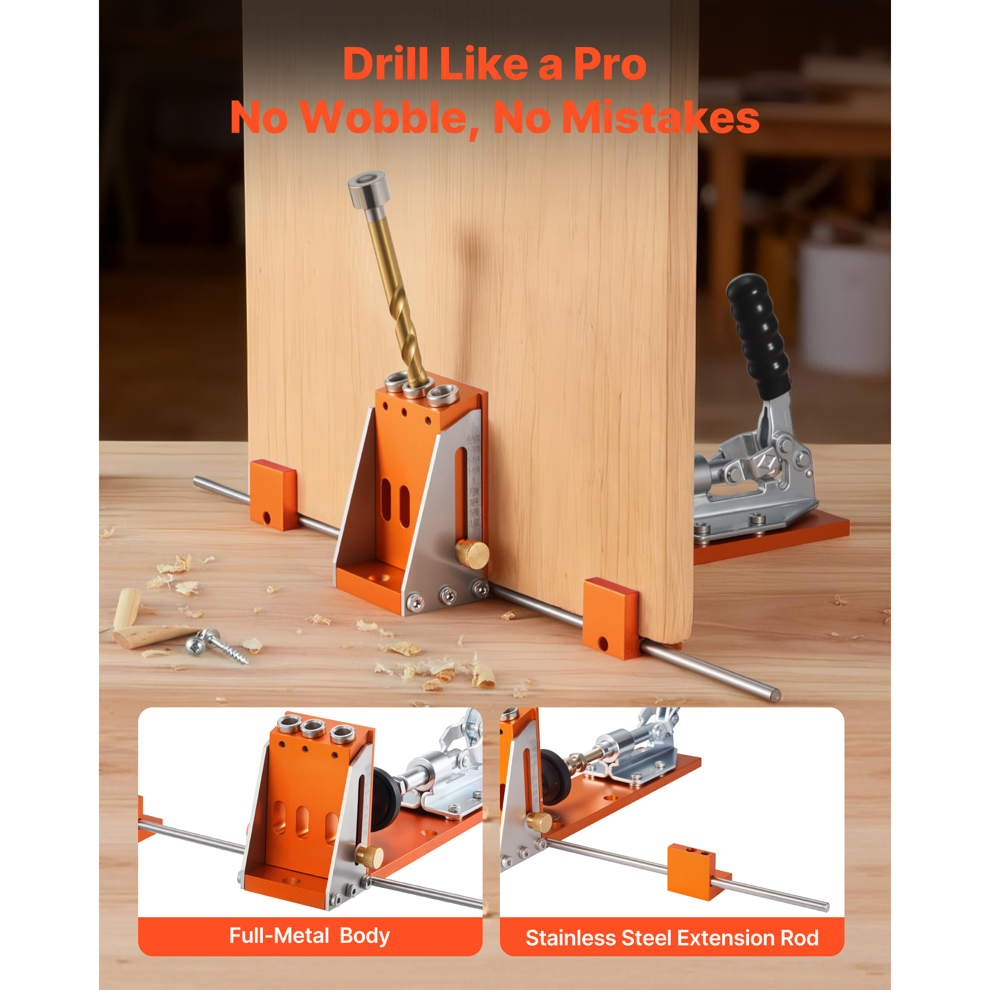 VEVOR Pocket Hole Jig Kit, 1/2 - Woodworking Jig recensione e prezzo