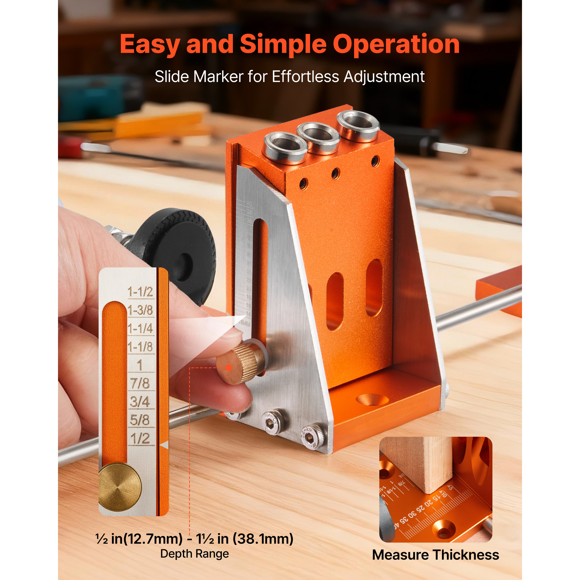 VEVOR Pocket Hole Jig Kit, 1/2 - Woodworking Jig recensione e prezzo