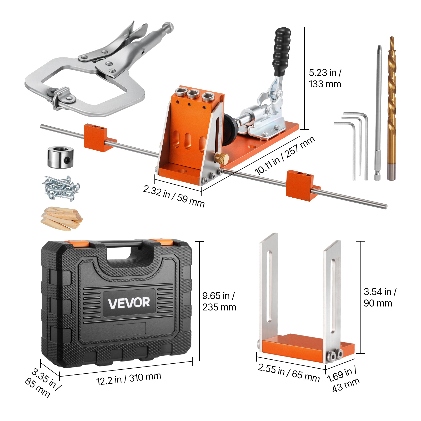 VEVOR Pocket Hole Jig Kit, 1/2 - Woodworking Jig recensione e prezzo