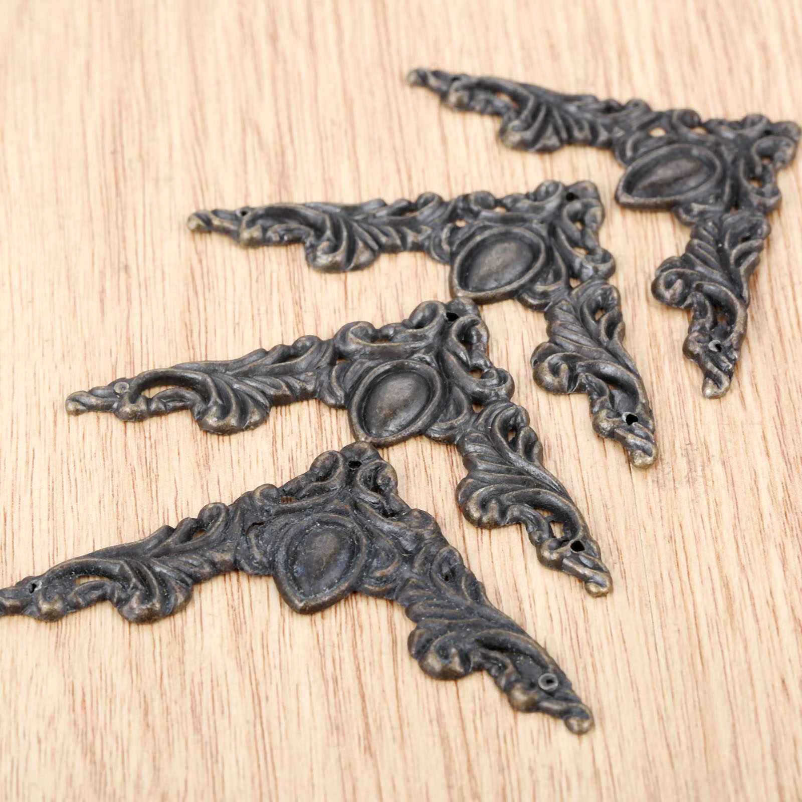 4Pcs Antique Bronze Decorative - Woodworking Box recensione e prezzo