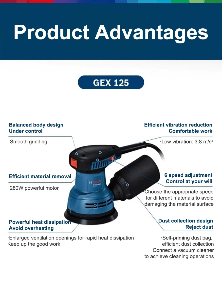 Bosch GEX125 280W Multifunctio - Woodworking Machines recensione e prezzo
