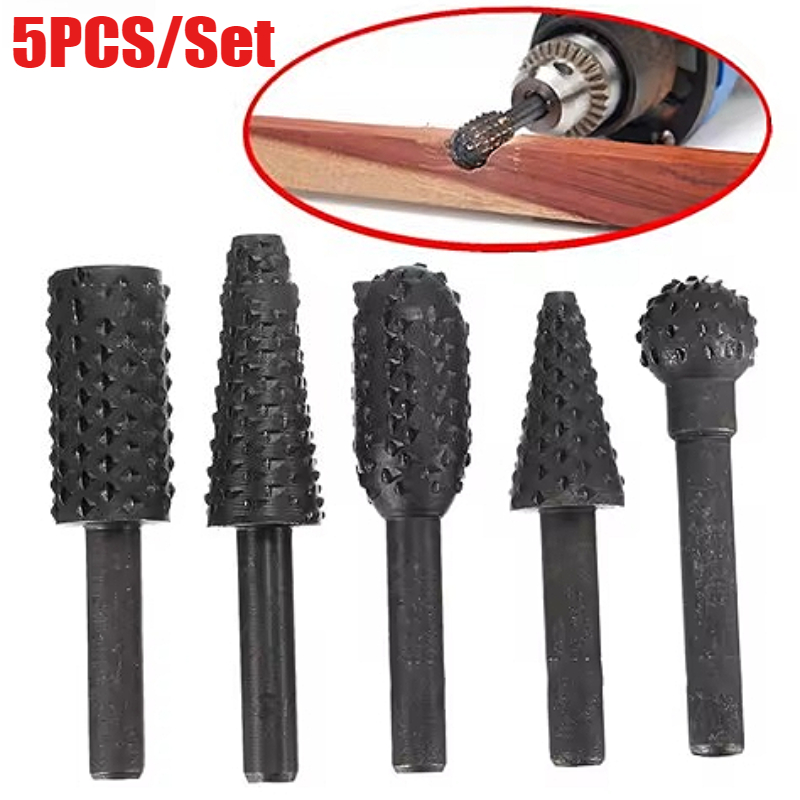 5pcs Rasp File Drill Bits Rasp - Woodworking Rasps And Files recensione e prezzo