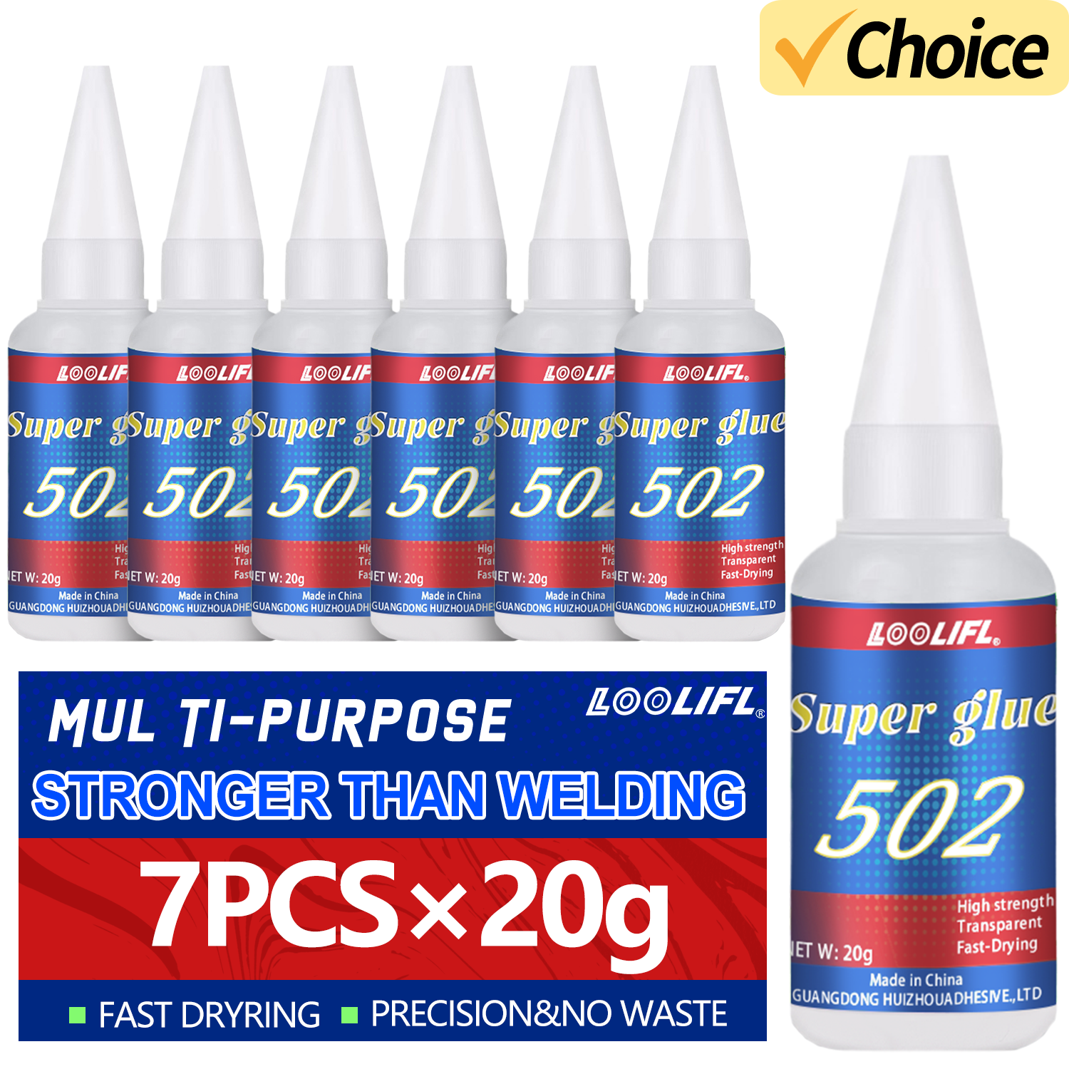 LOOLIFL 1-7pcs 502 Super Glue  - Woodworking Tools recensione e prezzo