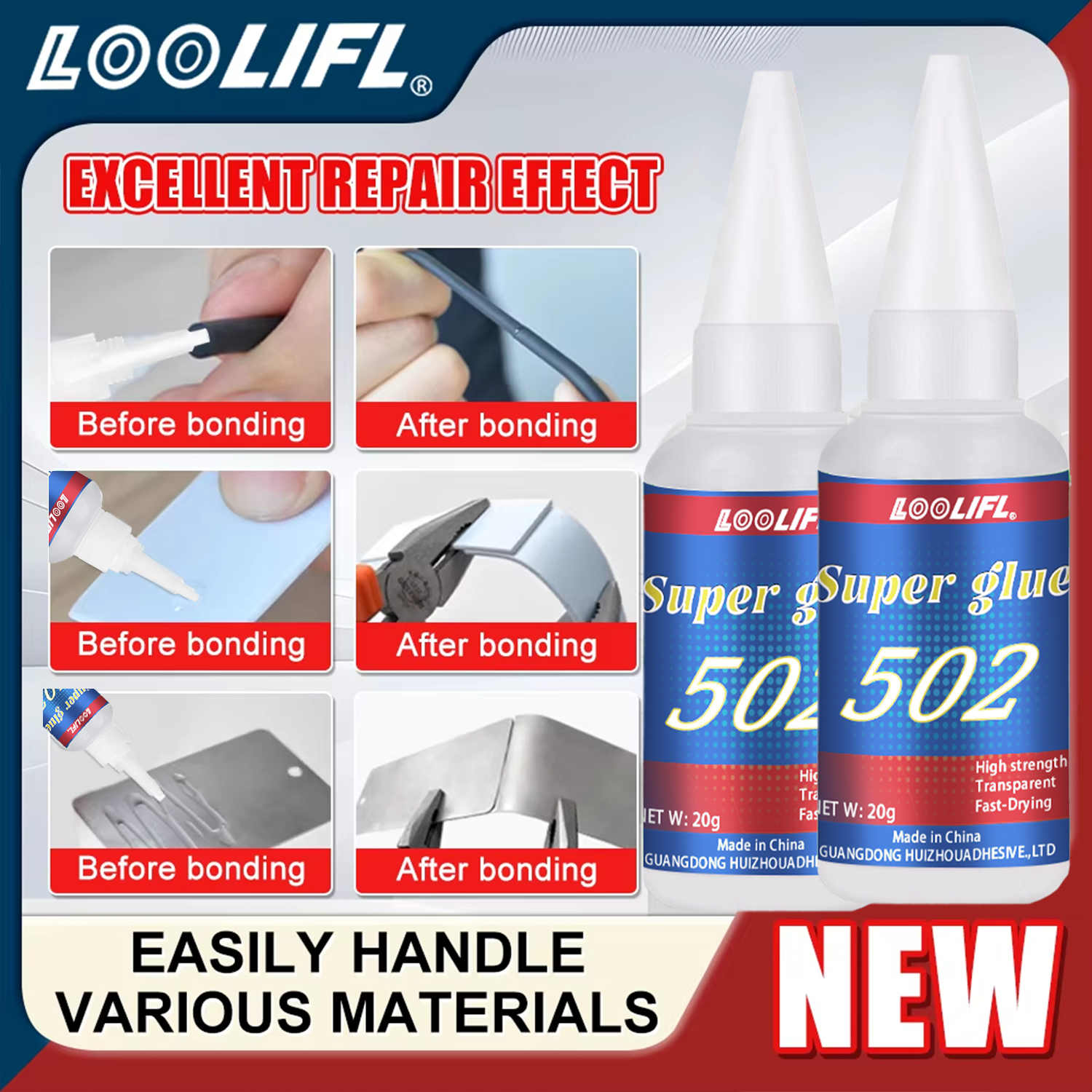 LOOLIFL 1-7pcs 502 Super Glue  - Woodworking Tools recensione e prezzo