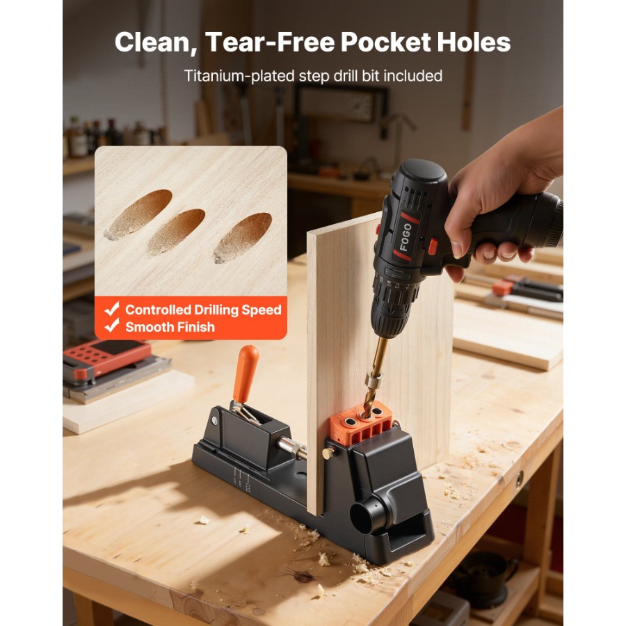 Pocket Hole Jig Kit 1/2 to 1-1 - Woodworking Jig recensione e prezzo