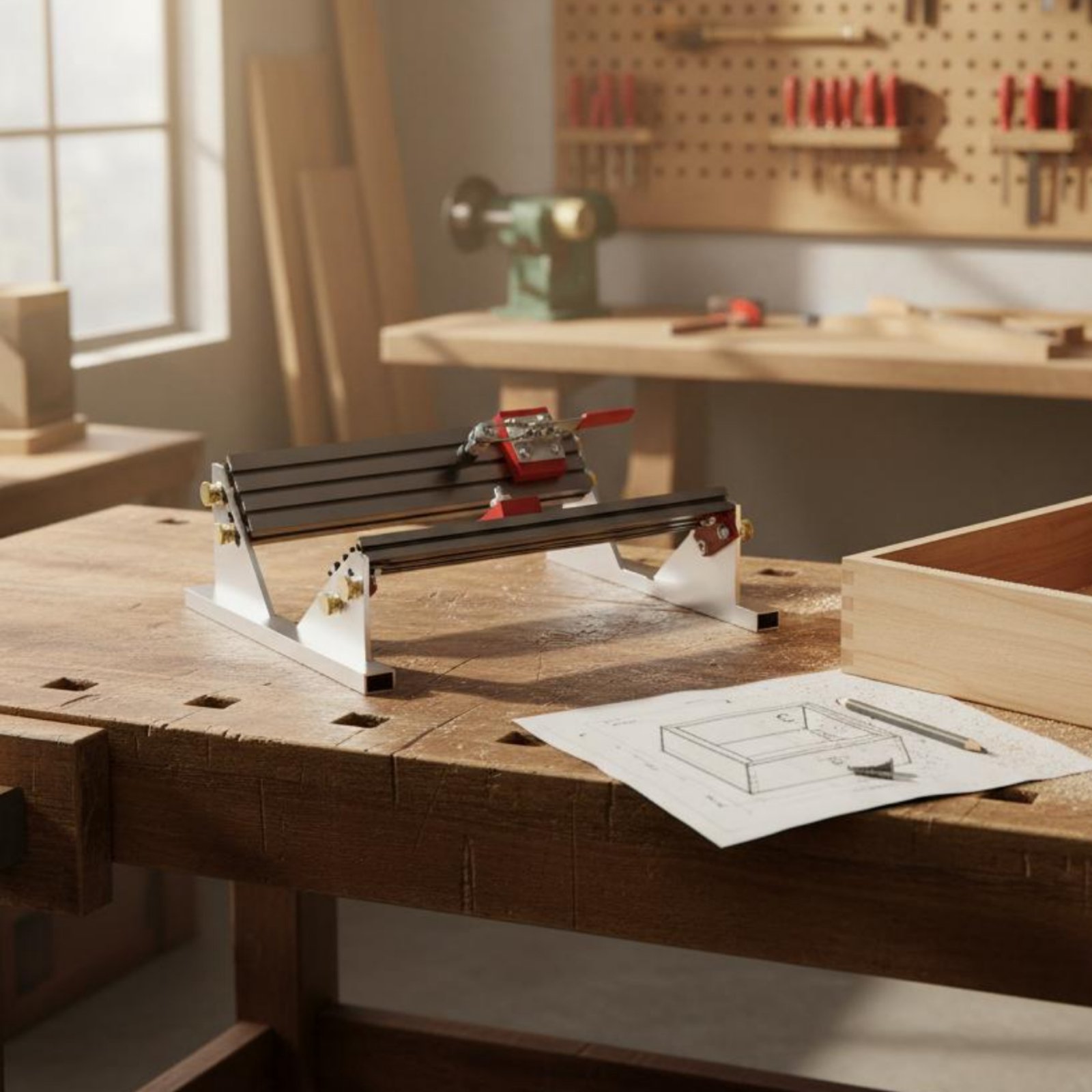 Drawer Positioner Jig Adjustab - Woodworking Jig recensione e prezzo