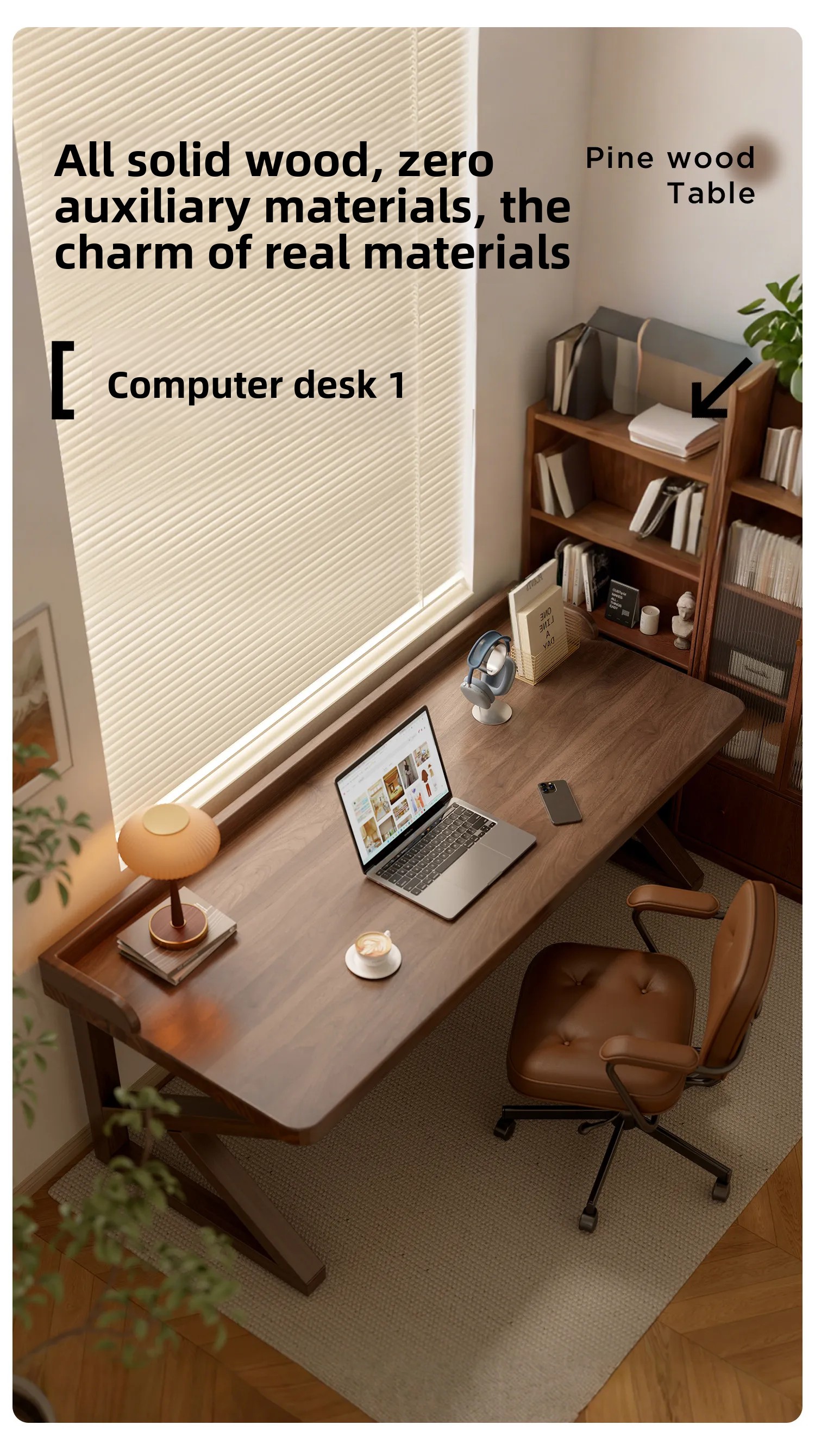 Solid Wood Desk,NZ Pine K-Leg  - Woodworking School recensione e prezzo